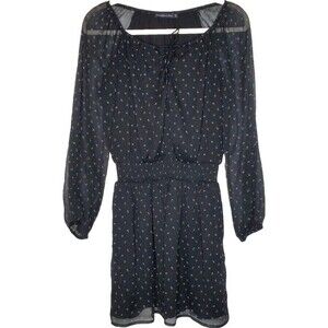 Abercrombie & Fitch Black Chiffon Long Sleeve Mini Dress Size XS
